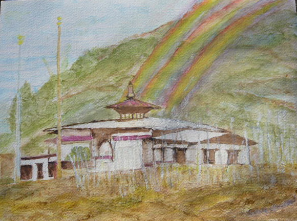 bajo temple bhutan by Paula Keppel Hesselink